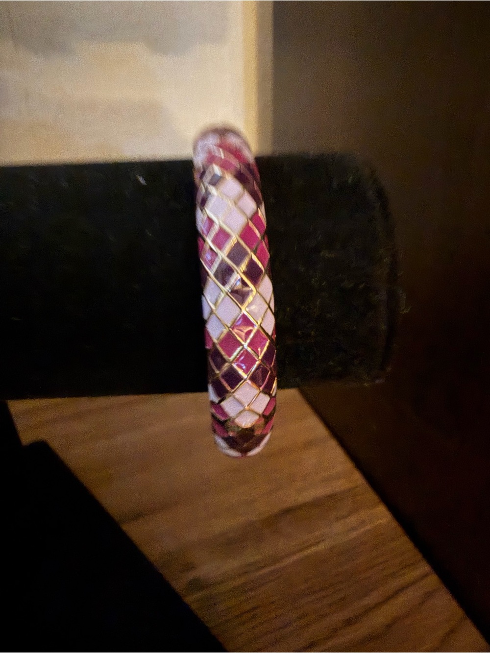 Women’s Pink Enamel Bangle Bracelet